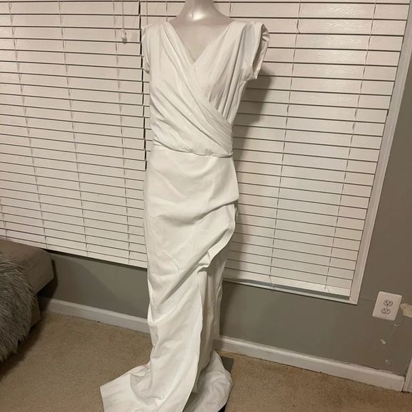 Chiara Boni La Petite Robe Egea Cap-Sleeve Jersey Gown - Picture 5 of 7